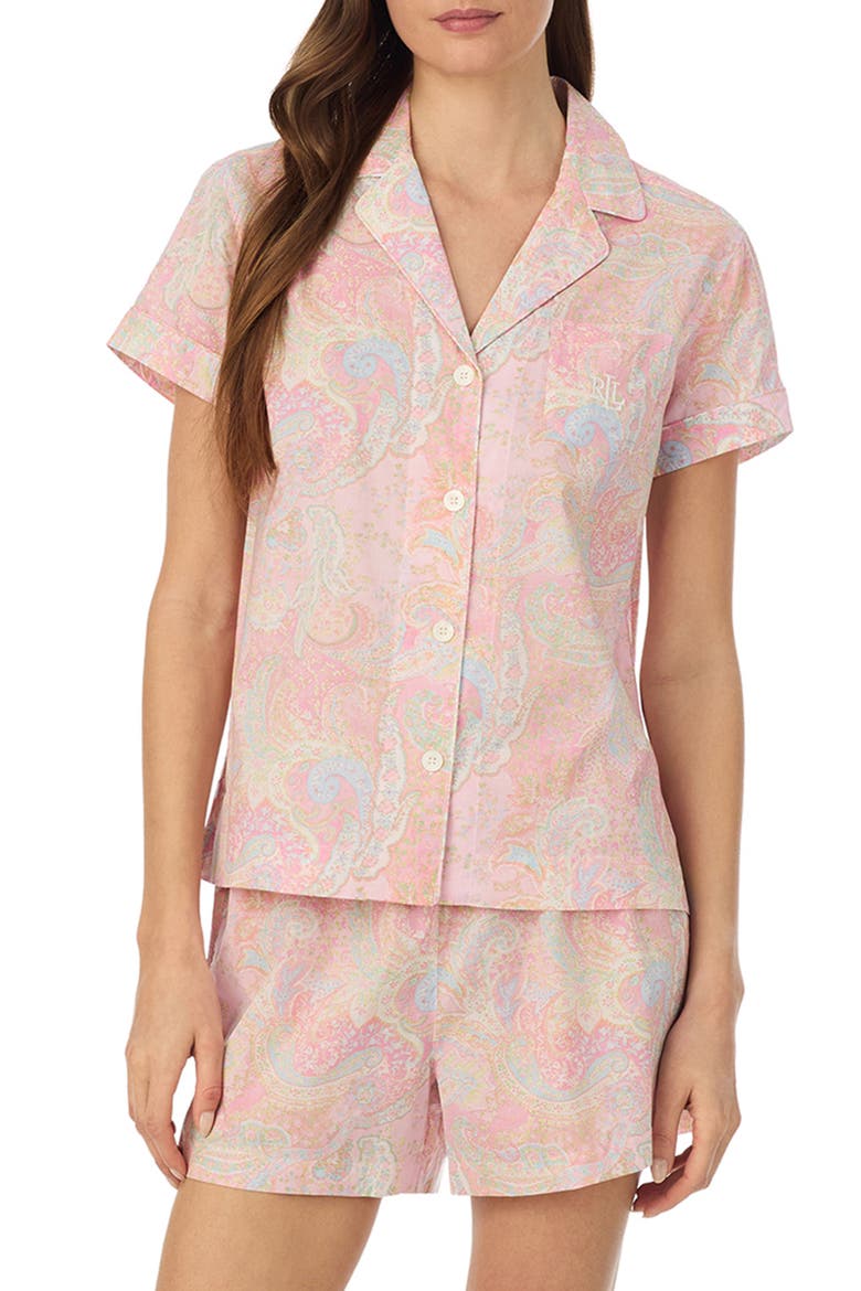 Print Short Pajamas, Main, color, MULTI PAISLEY