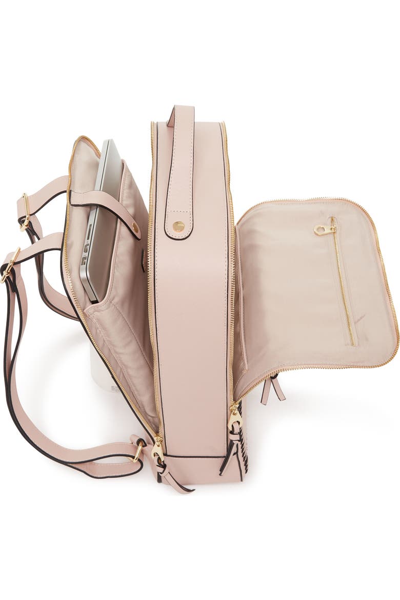 blush faux leather backpack The Daily The Mini maximizes space with a variety of interior and exterior pockets to keep all your necessities organized Made of premium pebbled faux leather Half CALPAK Kaya Faux Leather Laptop