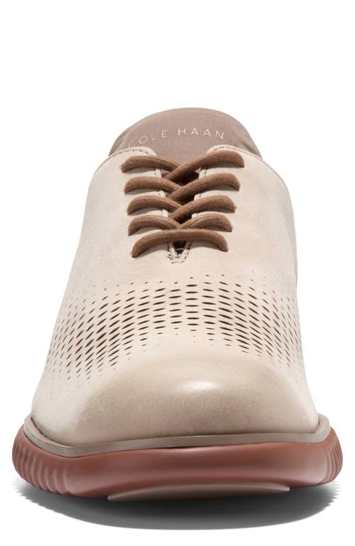 Cole Haan Men's 2.zerøgrand Laser Wingtip Oxford Shoes - Beige Size 9.5 In Sesame Nubuck/irish Coffee