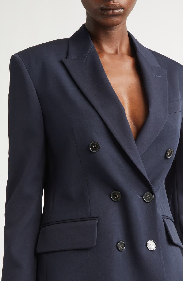 Stella McCartney Classic Double Breasted Wool Jacket, Alternate, color, 4101 - Ink