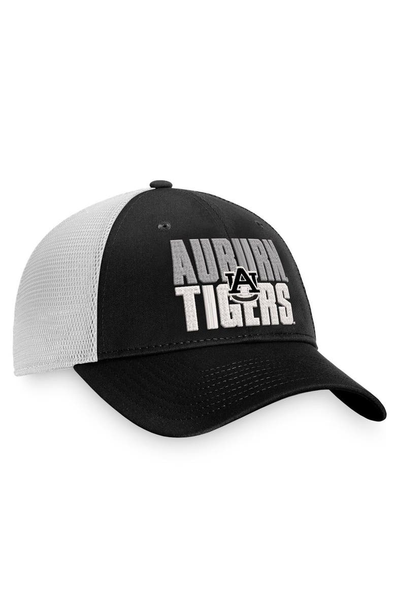 TOP OF THE WORLD Men's Top of the World Black/White Auburn Tigers Stockpile Trucker Snapback Hat, Alternate, color, Black