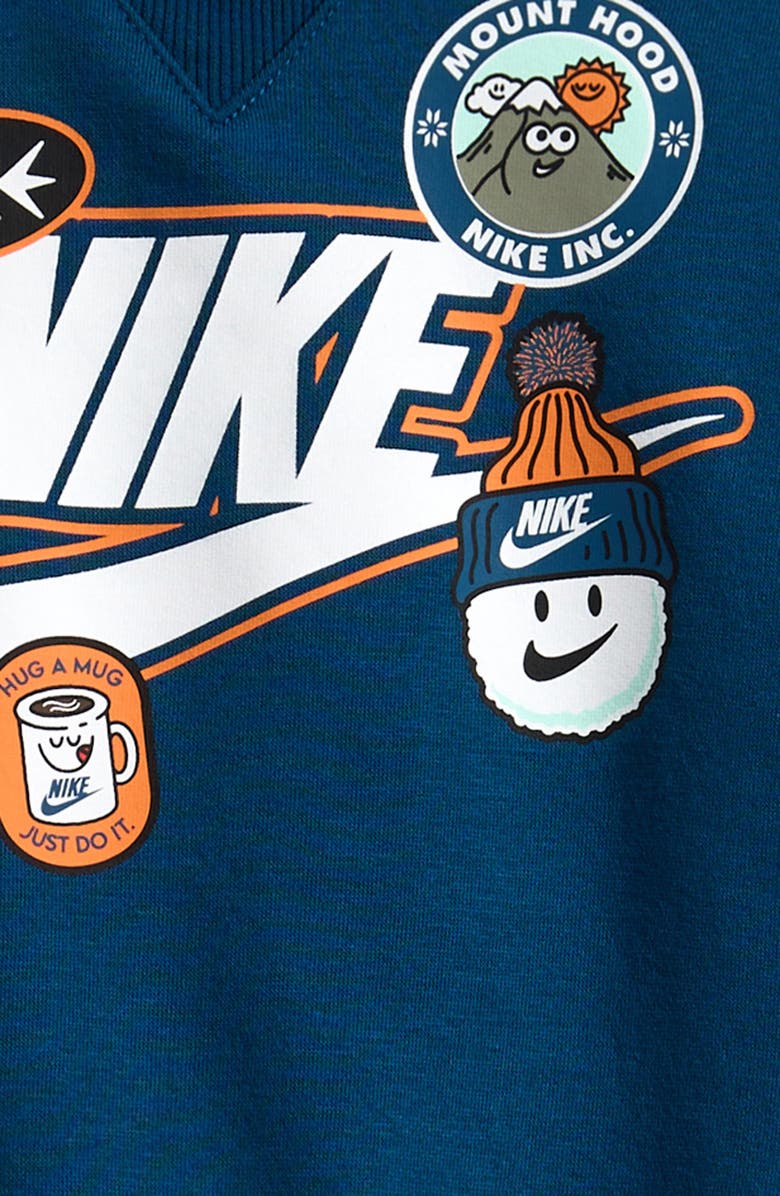 Nike Kids' Logo Sweatshirt & Joggers Set, Alternate, color, Blue Force