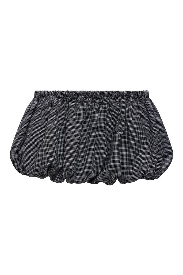 Eclipse Plaid Low Rise Bubble Hem Shorts, Alternate, color, ONYX PLAID