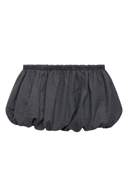 Lioness Eclipse Plaid Low Rise Bubble Hem Shorts In Gray