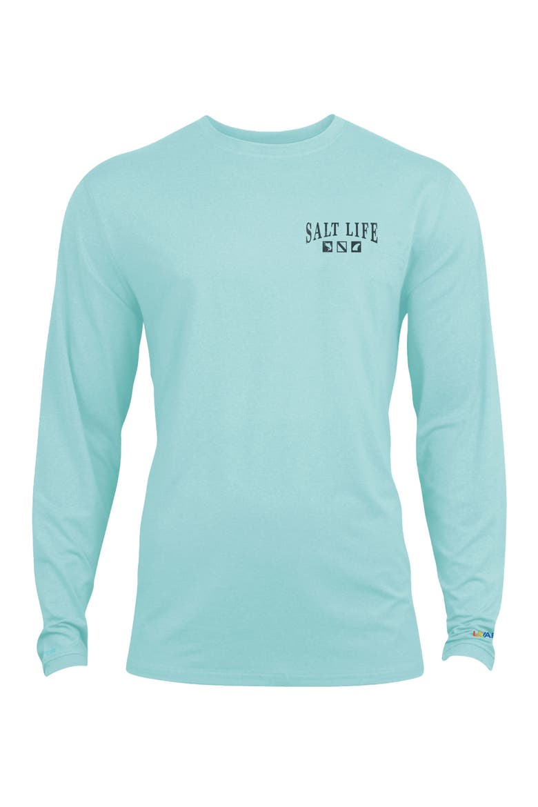 Sea To Sea Long Sleeve Performance Tee, Main, color, Lt Aruba Heather