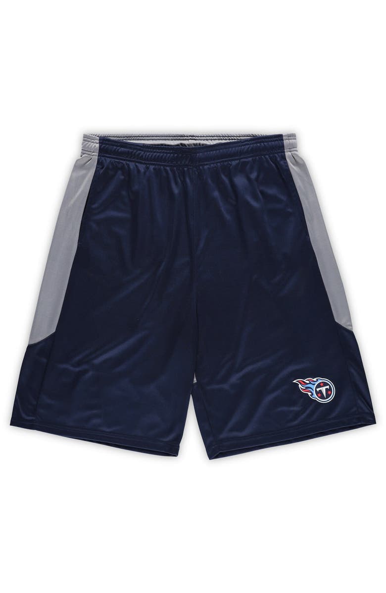 FANATICS Men's Fanatics Branded Navy Tennessee Titans Big & Tall Team Logo Shorts, Alternate, color, Navy