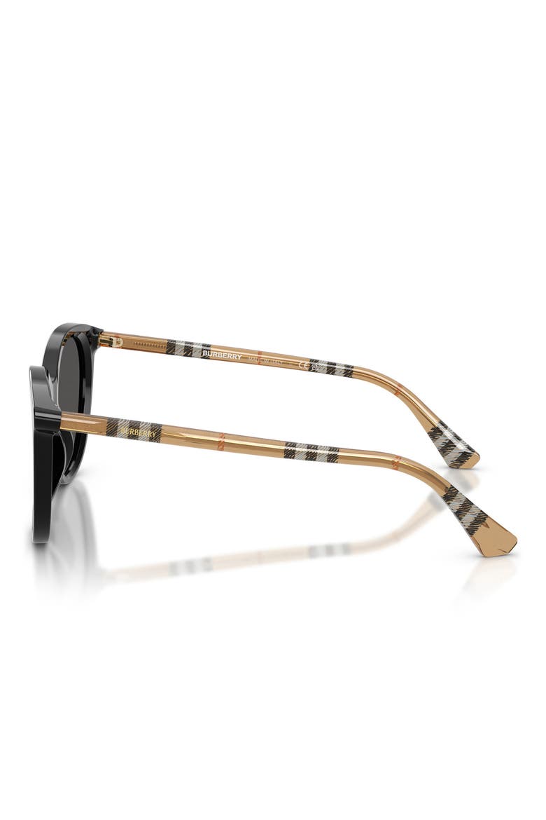 55mm Phantos Sunglasses, Alternate, color, BLACK/DARK GREY