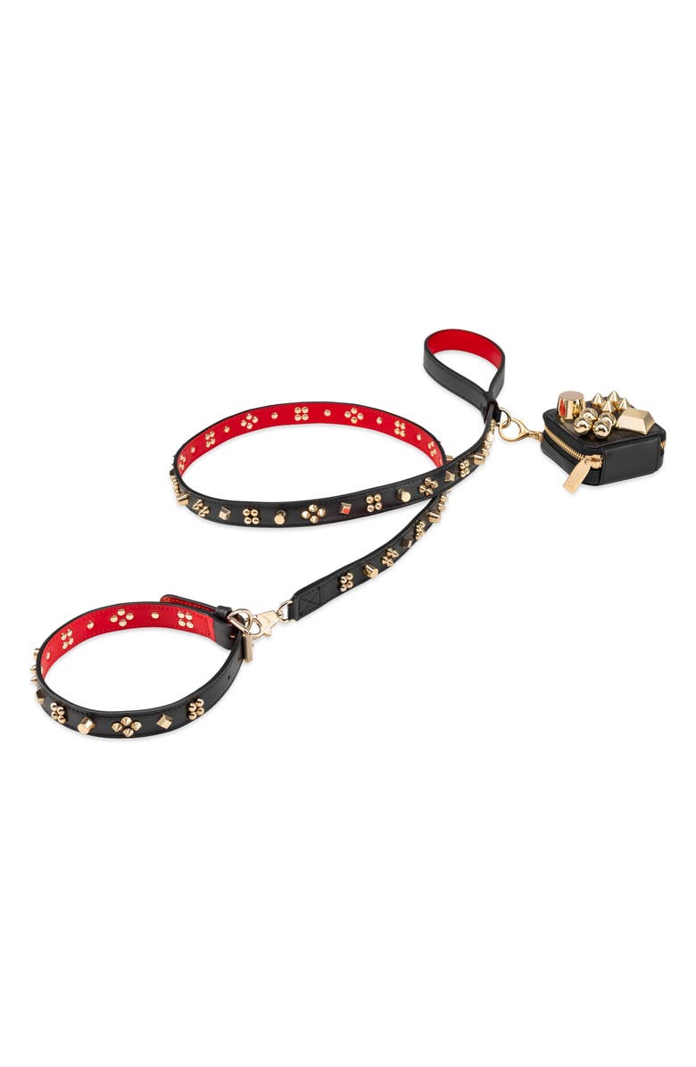 Christian Louboutin Medium Cara Loubileash Spike Pet Leash, Alternate, color, 