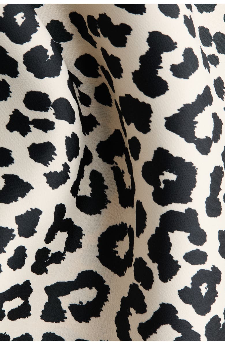 H&M Midi Skirt, Alternate, color, Cream/Leopard Print