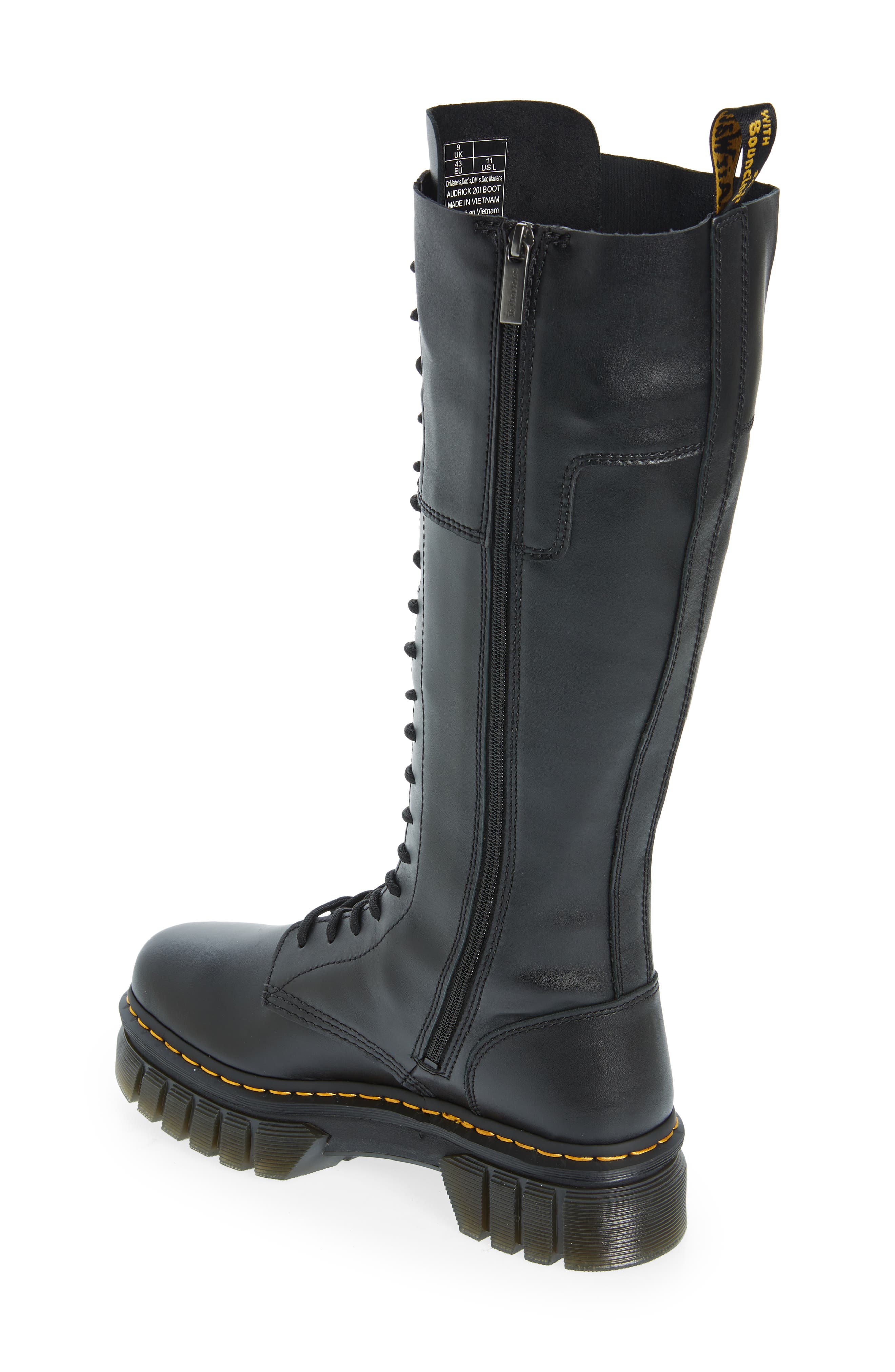 Audrick Platform Tall Boot, Alternate, color, BLACK