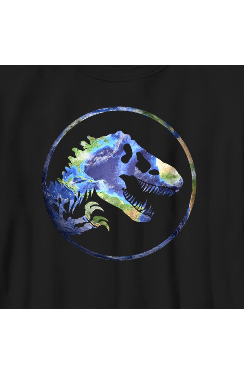 JURASSIC WORLD Boy's Jurassic World Earth Day T. Rex Logo Graphic T-Shirt, Alternate, color, Black