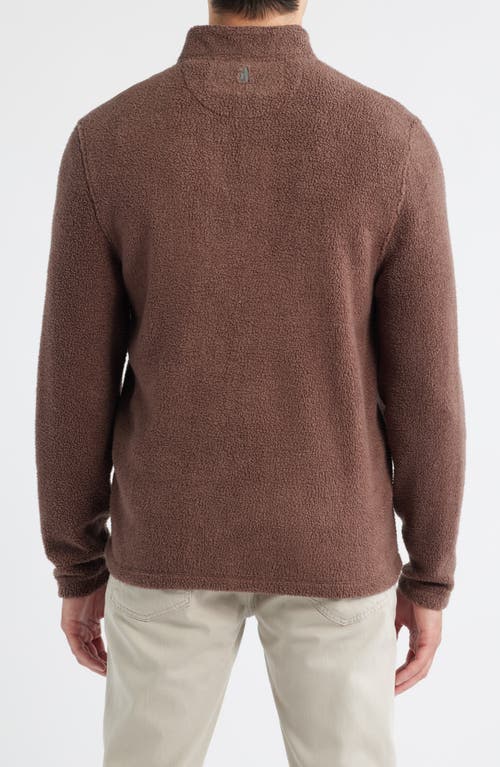 Johnnie-o Dion Fleece Half Zip Pullover In Brown