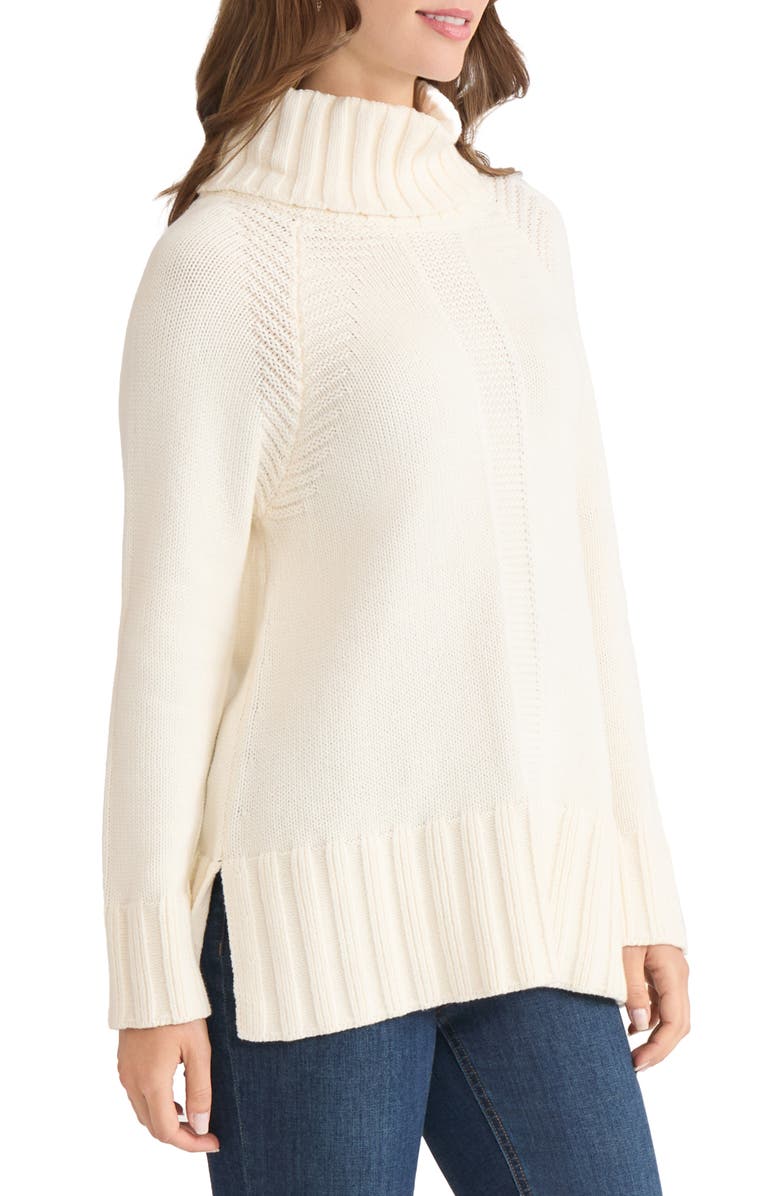 Jones New York Mixed Stitch Turtleneck Sweater, Alternate, color,
