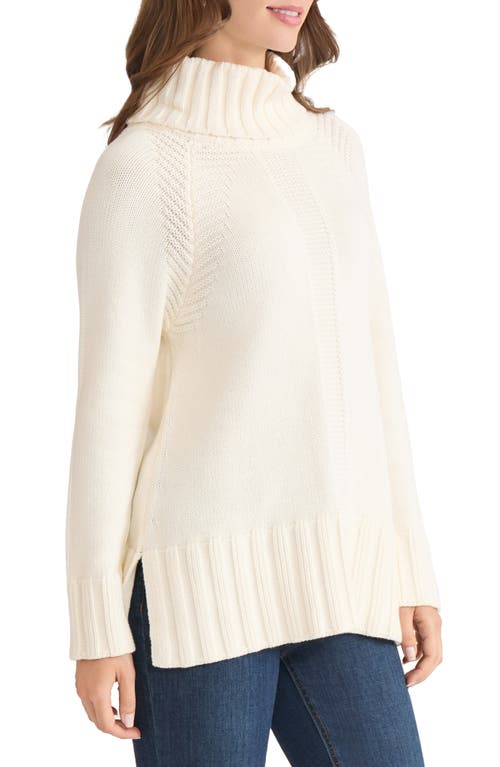 Jones New York Mixed Stitch Turtleneck Sweater In Neutral