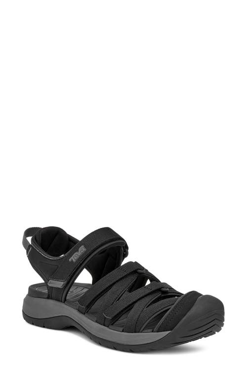Teva Tirra Womens Contrast Trim Textured Sport Sandals In Black