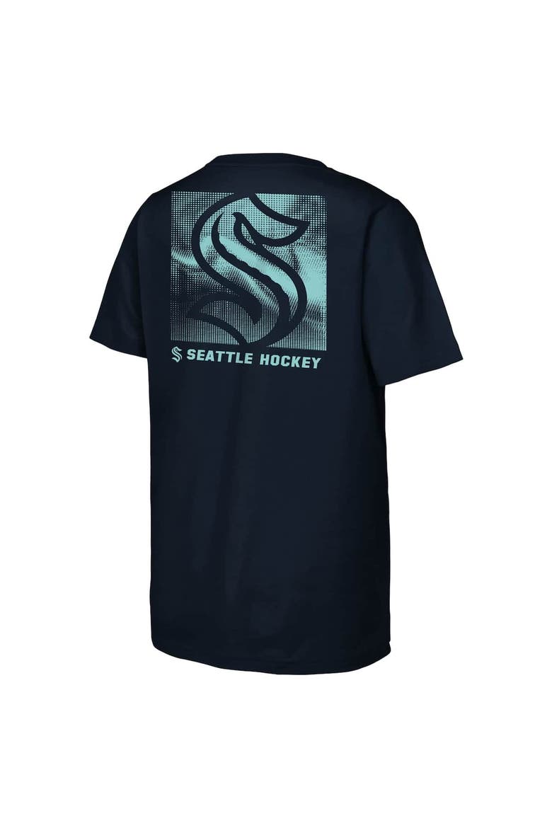 Youth  Navy Seattle Kraken Atmosphere T-Shirt, Alternate, color, Navy