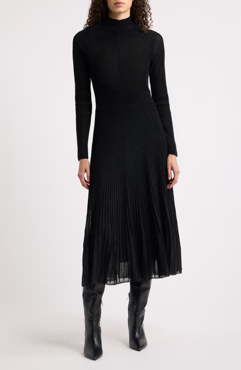Felvetta Mock Neck Midi Dress