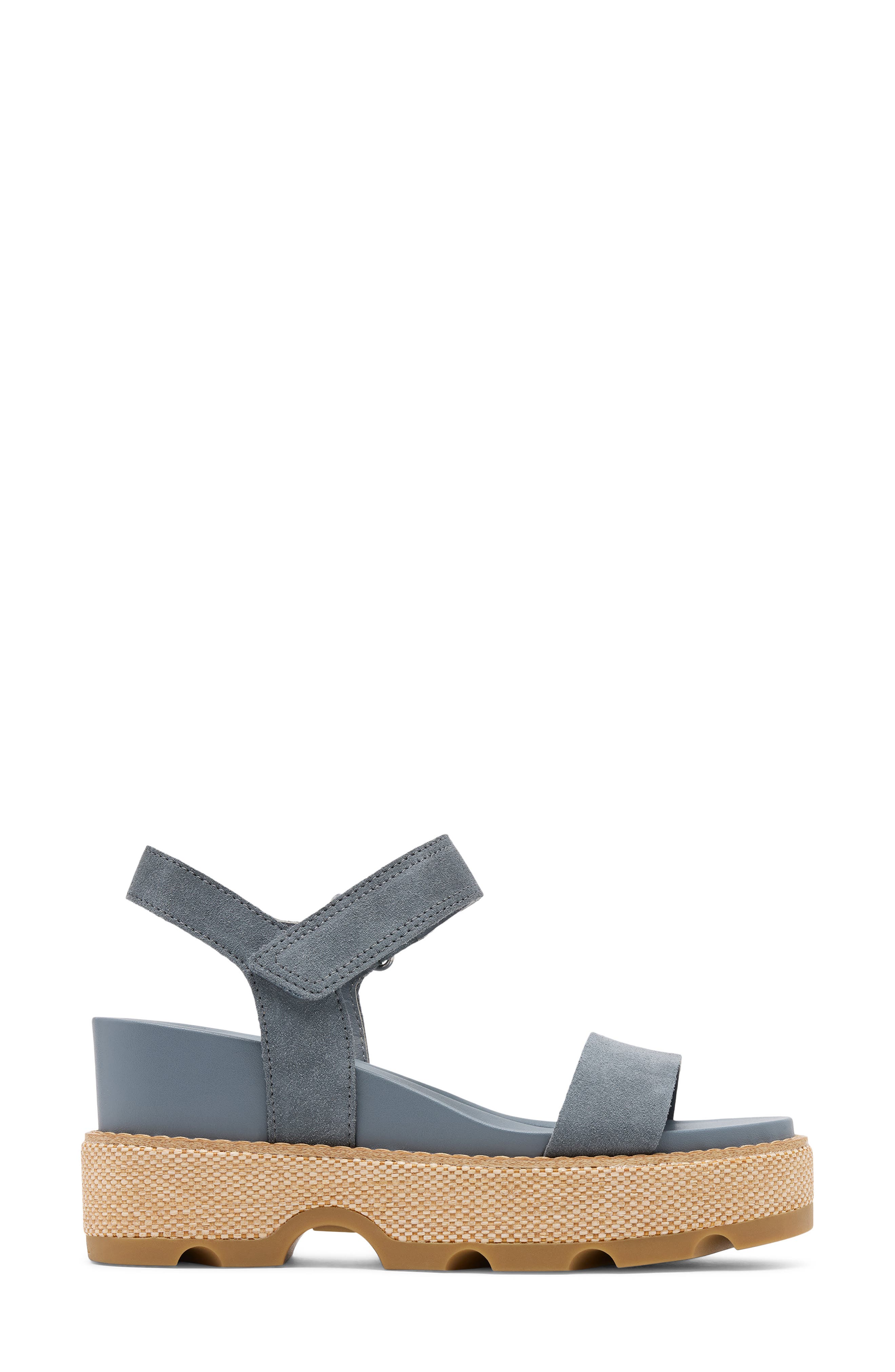 SOREL Joanie IV Y Strap Wedge Sandal, Alternate, color, Grey Ash/ Gum 16