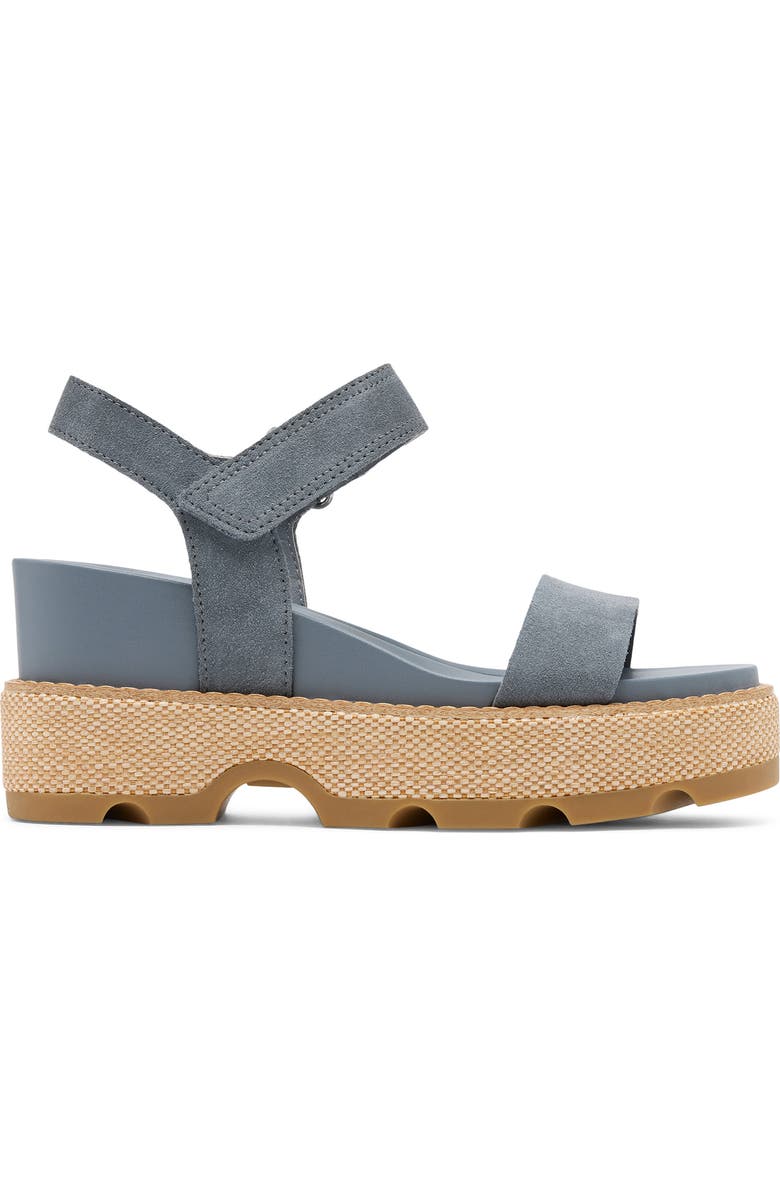 SOREL Joanie IV Y Strap Wedge Sandal, Alternate, color, Grey Ash/ Gum 16