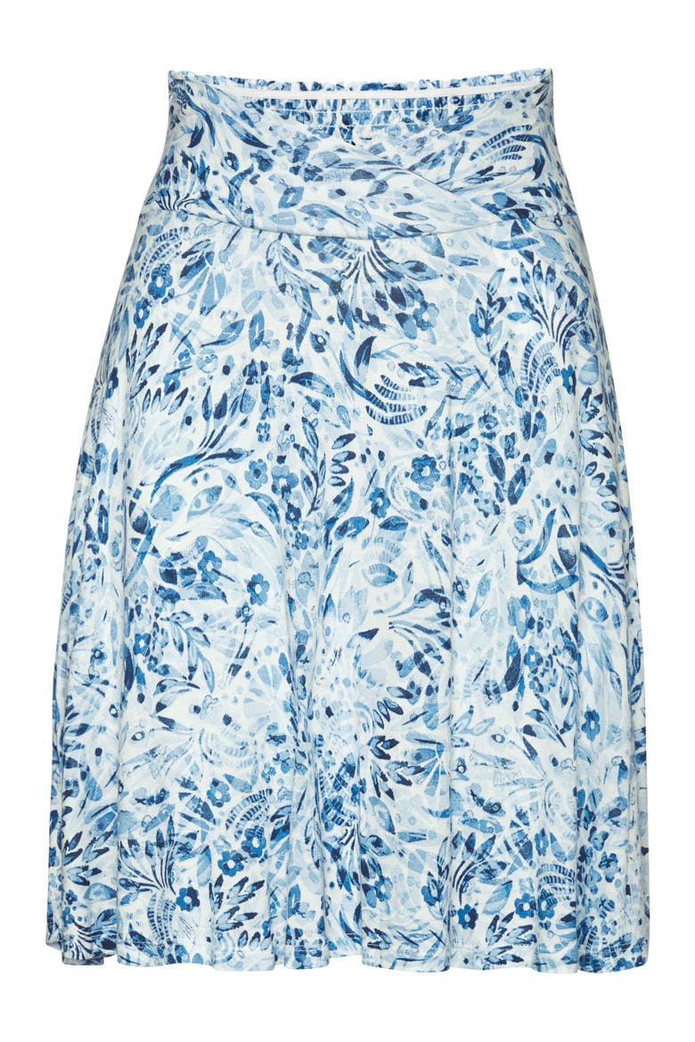 Floral Flared Skirt, Alternate, color, Blue Floral