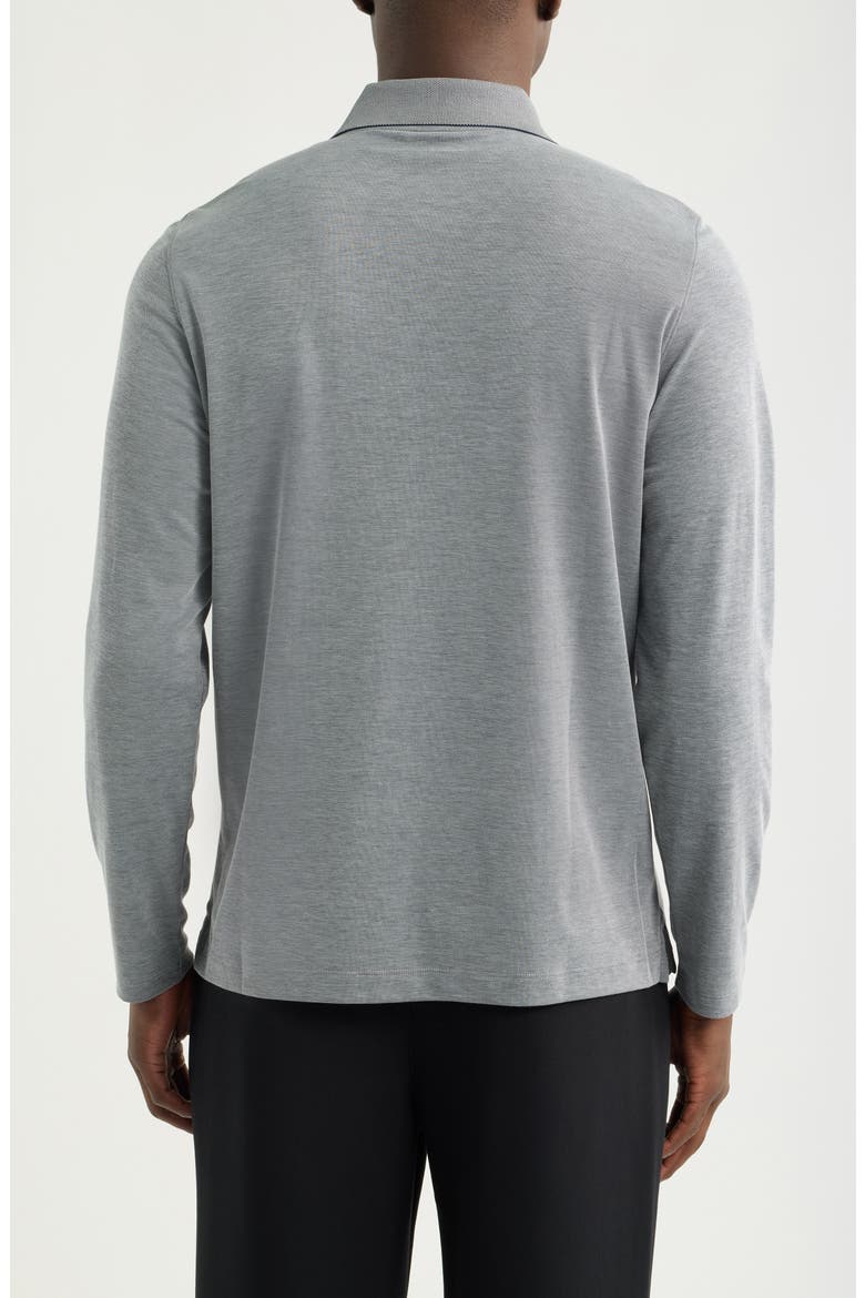 Cochran Long Sleeve Zip Polo, Alternate, color, GRAY