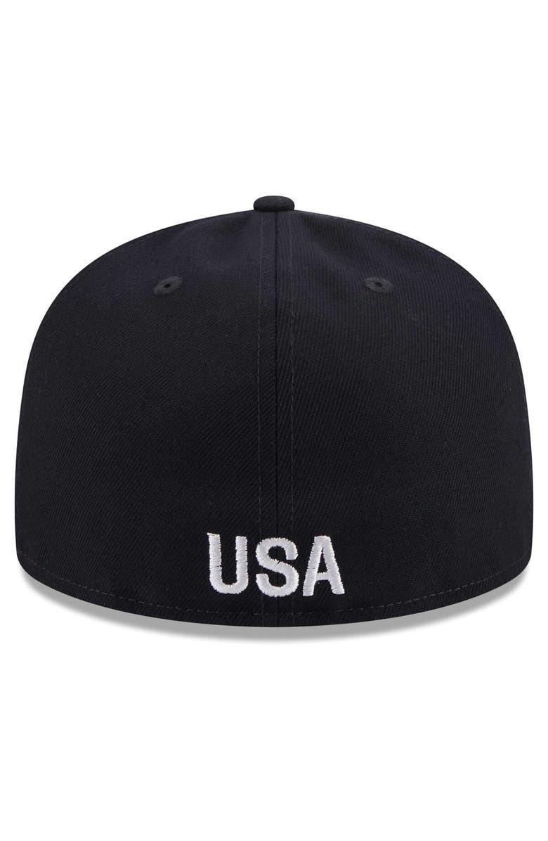 New Era Men's New Era Navy USMNT Text 59FIFTY Fitted Hat, Alternate, color, Navy