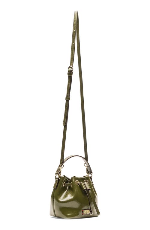 Frances Valentine Minnie Leather Bucket Bag In Green