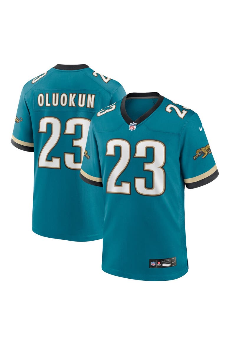Men's Nike Foye Oluokun Teal Jacksonville Jaguars Prowler Throwback Player Game Jersey, Main, color, Teal