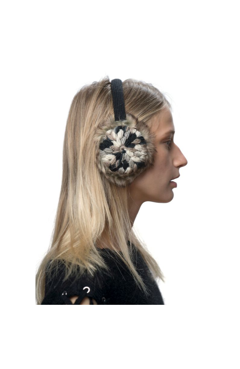 Nirvanna Designs Kaleidoscope Earmuffs, Alternate, color, Black Multi