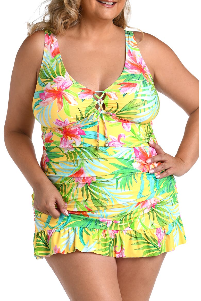 Calypso Tankini, Main, color, YELLOW MULTI