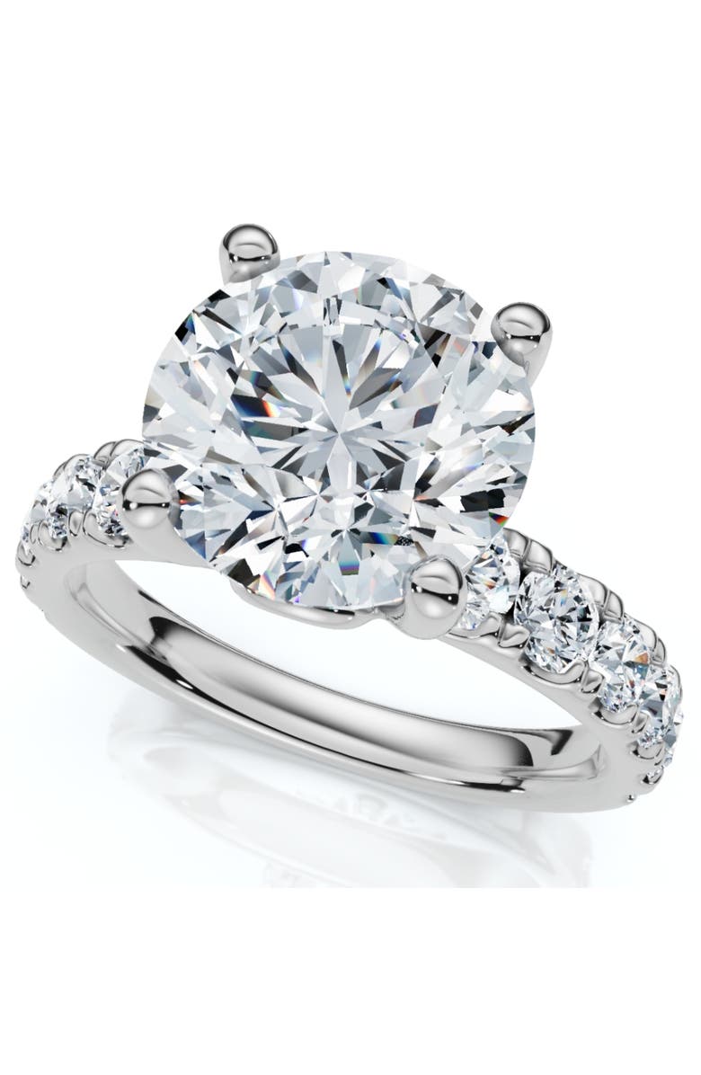 Bliss Diamond Certified 4Ct TW Diamond Pave Engagement Ring in 14k Gold Lab Grown, Alternate, color, 14K Yellow Gold