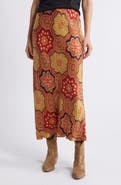 THE GREAT. The Seabank Patchwork Print Midi Skirt