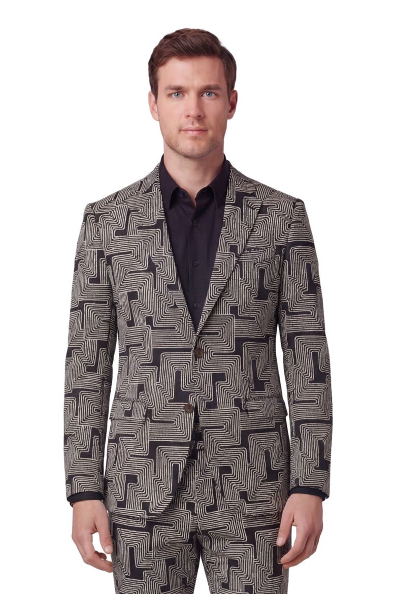 Inter Twine Mens Tailored Blazer, Main, color, INTER TWINE BLACK