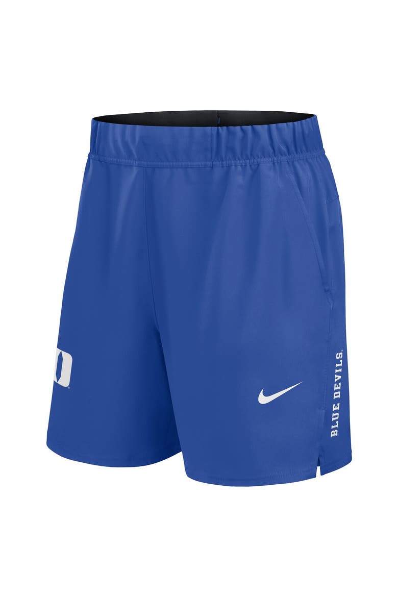 Men's Nike Royal Duke Blue Devils Primetime Woven Victory Performance Shorts, Alternate, color, Royal