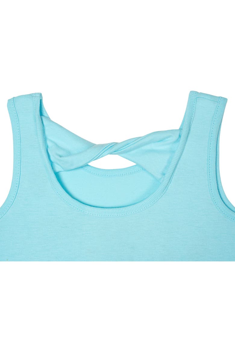 Justice League Supergirl Tank Top and Shorts Set, Alternate, color, Krypto Blue Pink