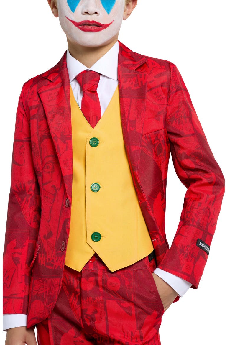 SUITMEISTER Kids' Joker Three-Piece Suit and Tie, Alternate, color, RED