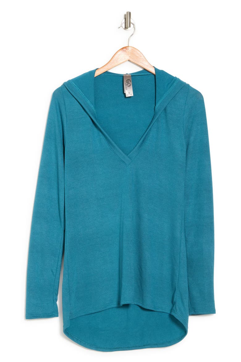 Hooded Tunic Sweater, Alternate, color, SKYDIVER