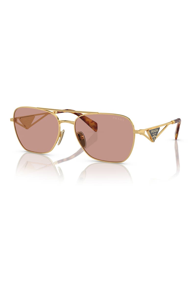 59mm Aviator Sunglasses, Alternate, color, DARK VIOLET