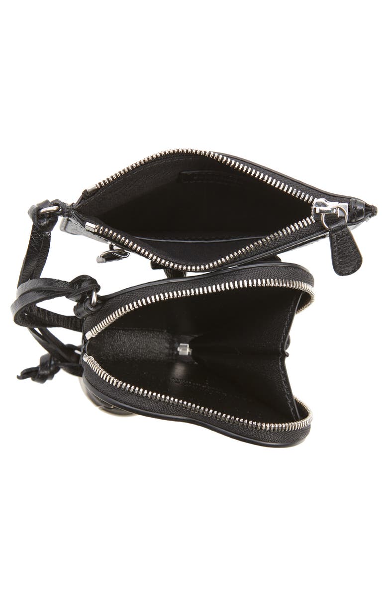 Balenciaga Le Cagole Mini Leather Bag Charm, Alternate, color,