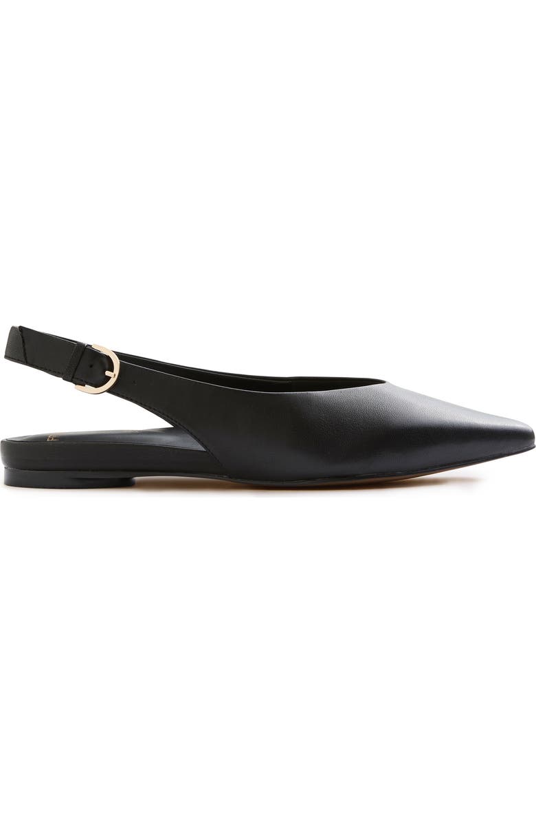 FRANKIE4 Luna Pointed Toe Slingback Flat, Alternate, color, Black