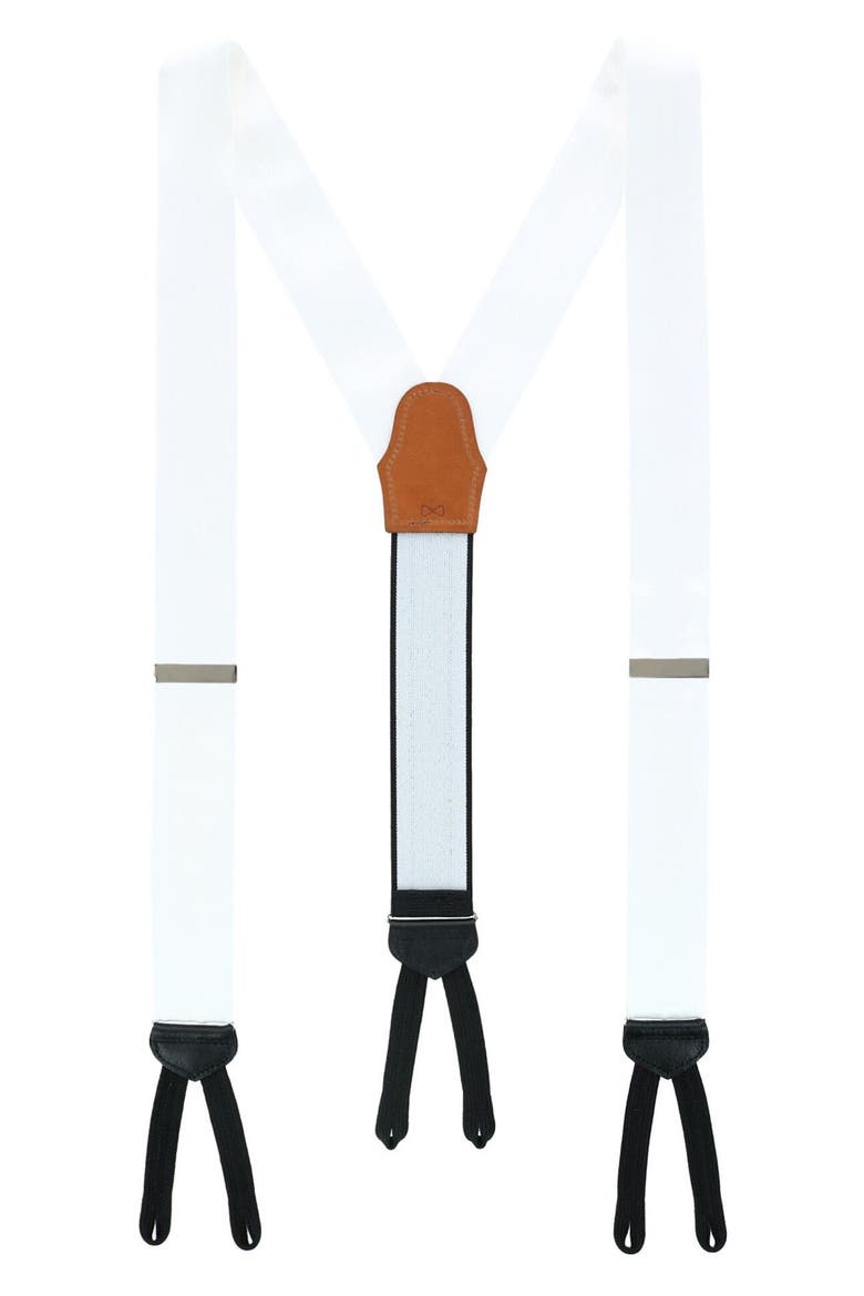 Sutton Silk Formal Suspenders, Main, color, WHITE