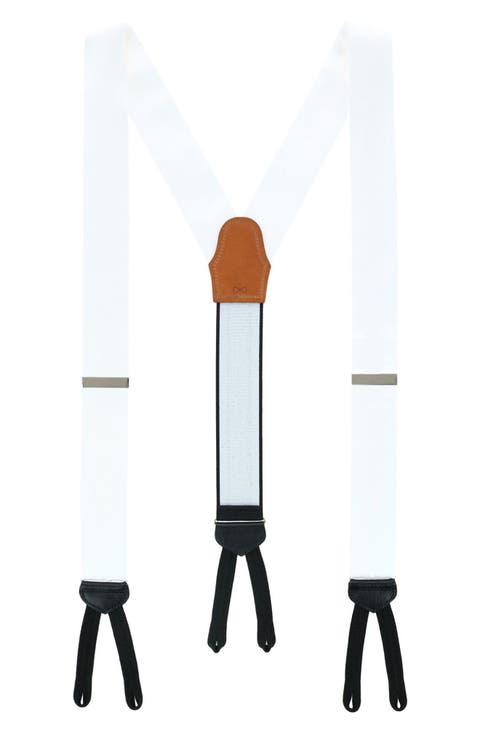 小物 bibiy. MILLIE SUSPENDERS WHITE Kids Matching Set - White Toddler Suspender and Bow Tie