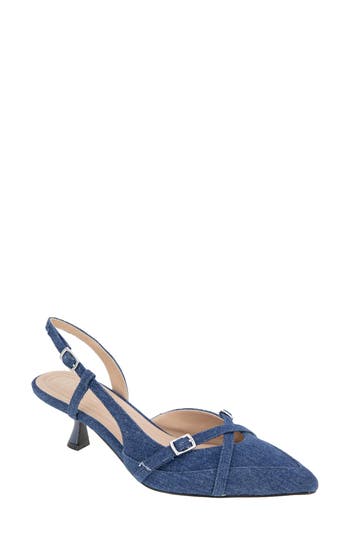 Bcbgeneration Kiran Slingback Kitten Heel Pump In Blue