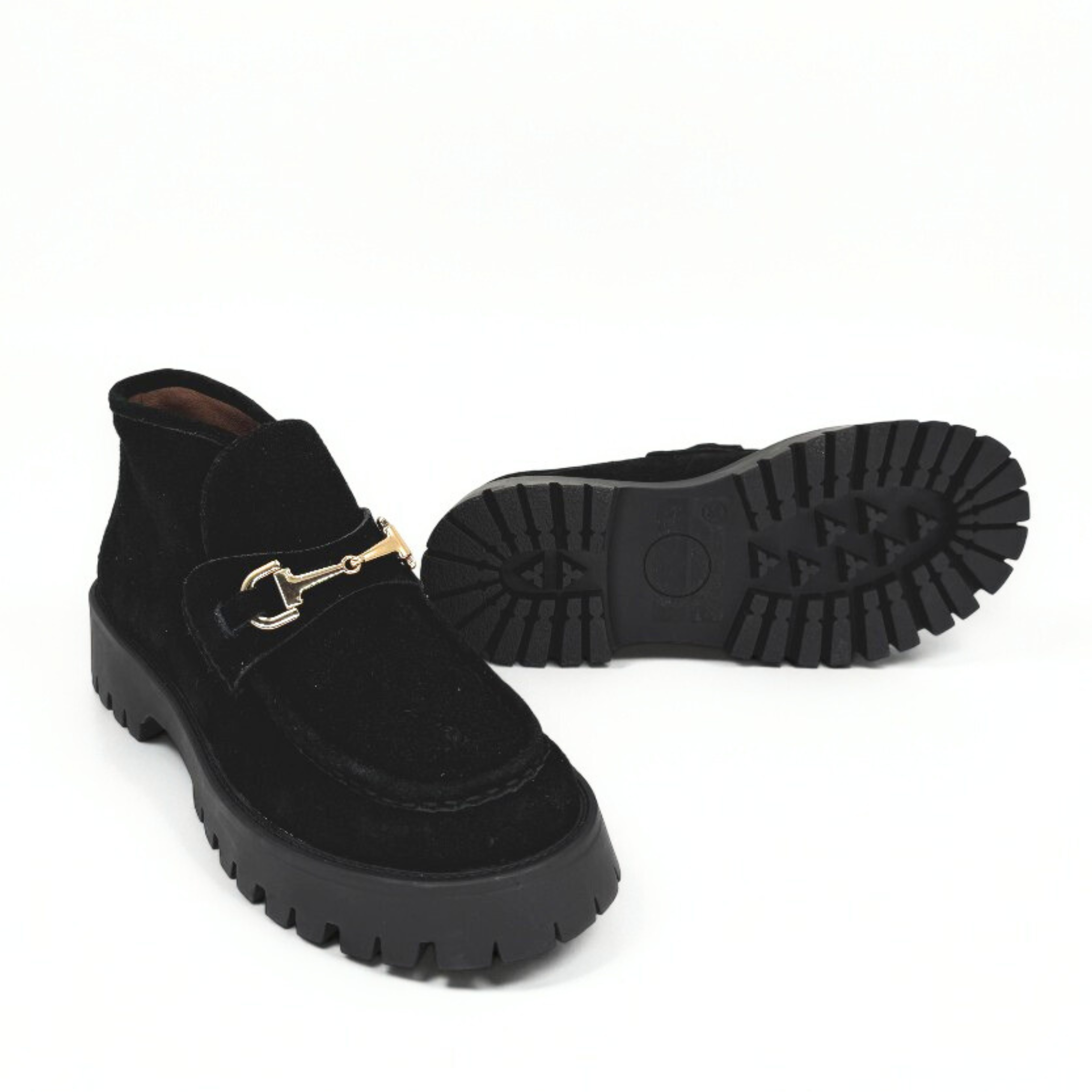 Amie Rafa Dario Suede Horsebit Boots, Alternate, color, Black