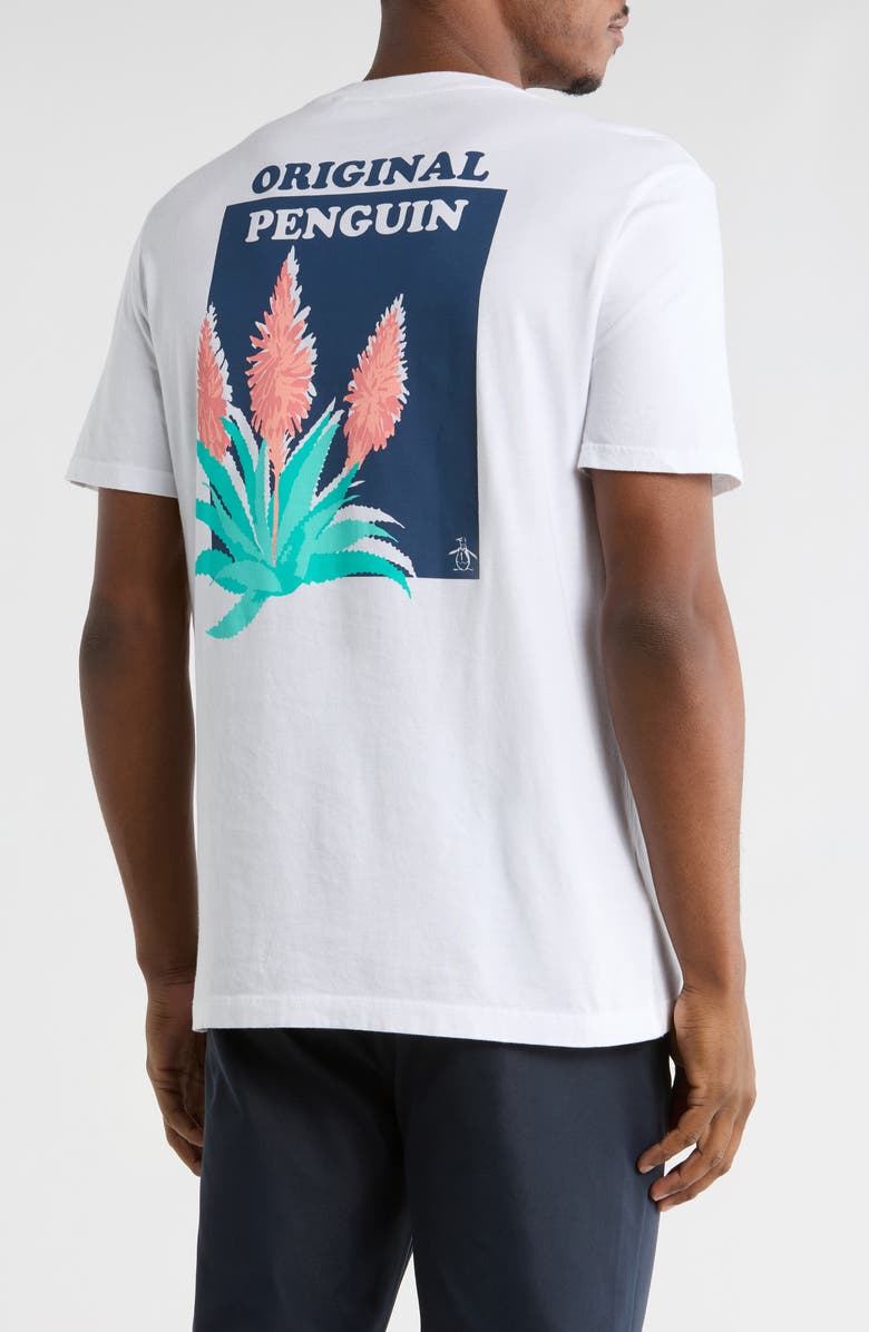 Original Penguin Flower Graphic T-Shirt, Alternate, color, Bright White