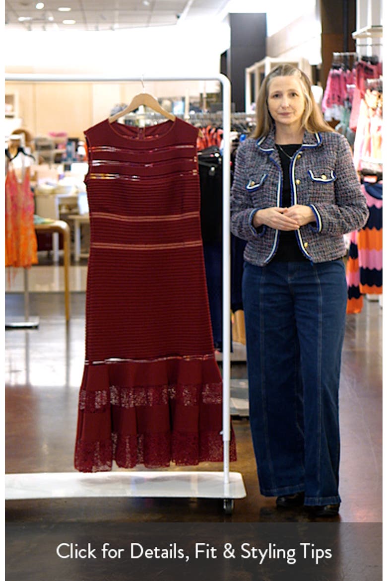 Pintucked Sleeveless Midi Cocktail Dress video