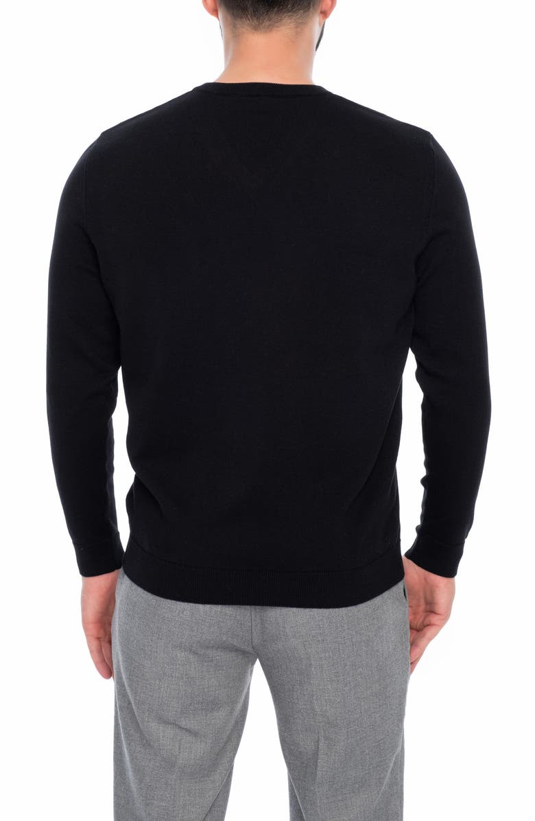 VELLAPAIS V-Neck Sweater, Alternate, color, Black