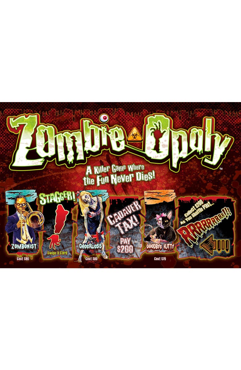 Late for the Sky Zombieopoly Monopoly Board Game, Alternate, color, Multicolored
