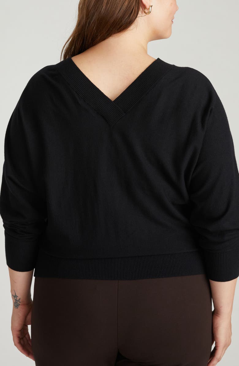 Universal Standard Savvy Sweater, Alternate, color, Black