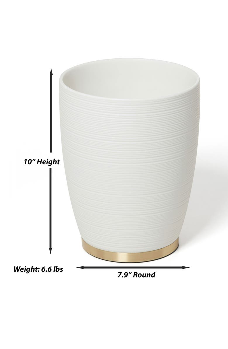 ROSELLI TRADING COMPANY Dubai Wastebasket, Alternate, color, White